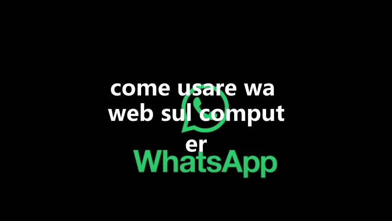 come usare wa web sul computer 三