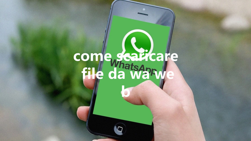 come scaricare file da wa web 三