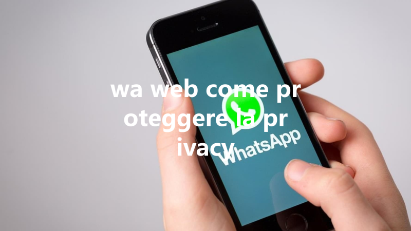 wa web come proteggere la privacy 三